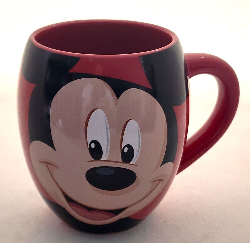Disney Parks Mickey Mouse Red “Oh Boy!” Ceramic Mug Large 5" Holds 16 oz/2 cups